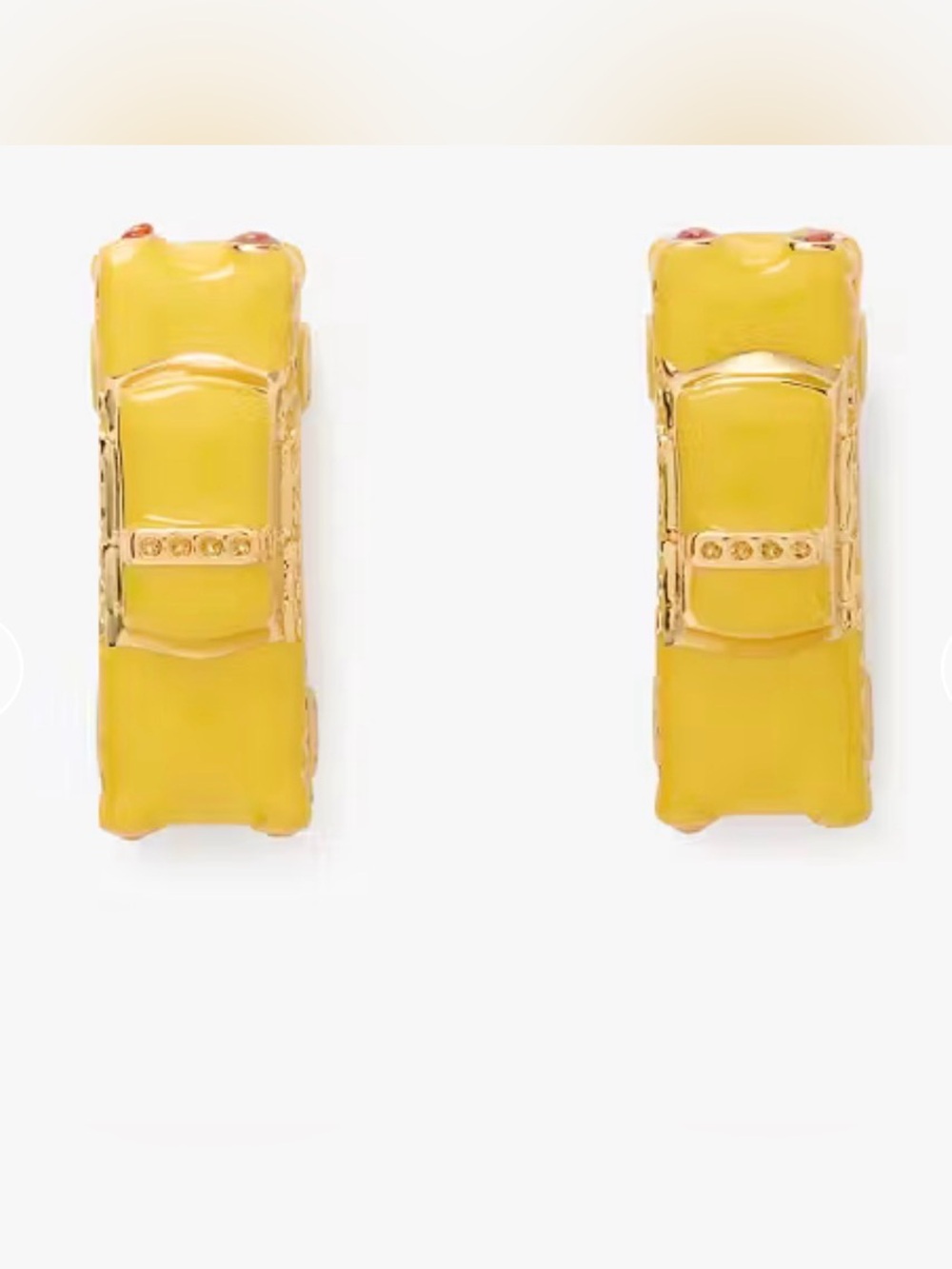 NWT Kate Spade Hit The city Taxi earrings studs Yellow WMS 💛